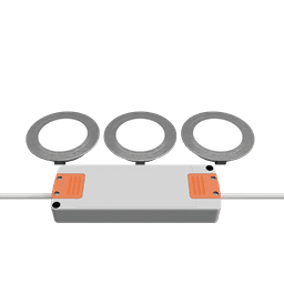 Mesa 58 3er Set, 24V DC 3000K 3.6W, RA>90, Ltg.0.05/2.0m edelstahlef., Lin-Netzteil 15W